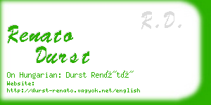 renato durst business card